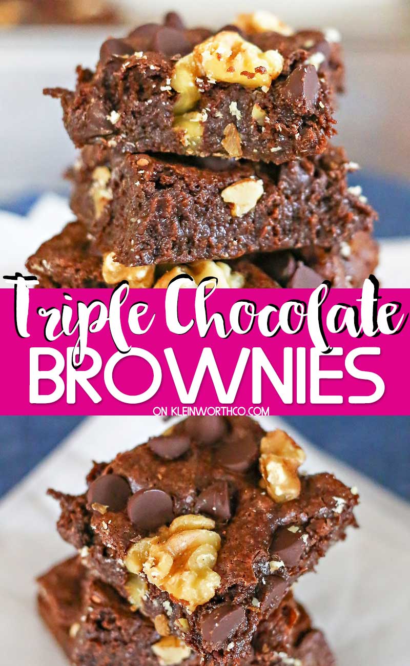 Triple Chocolate Brownies