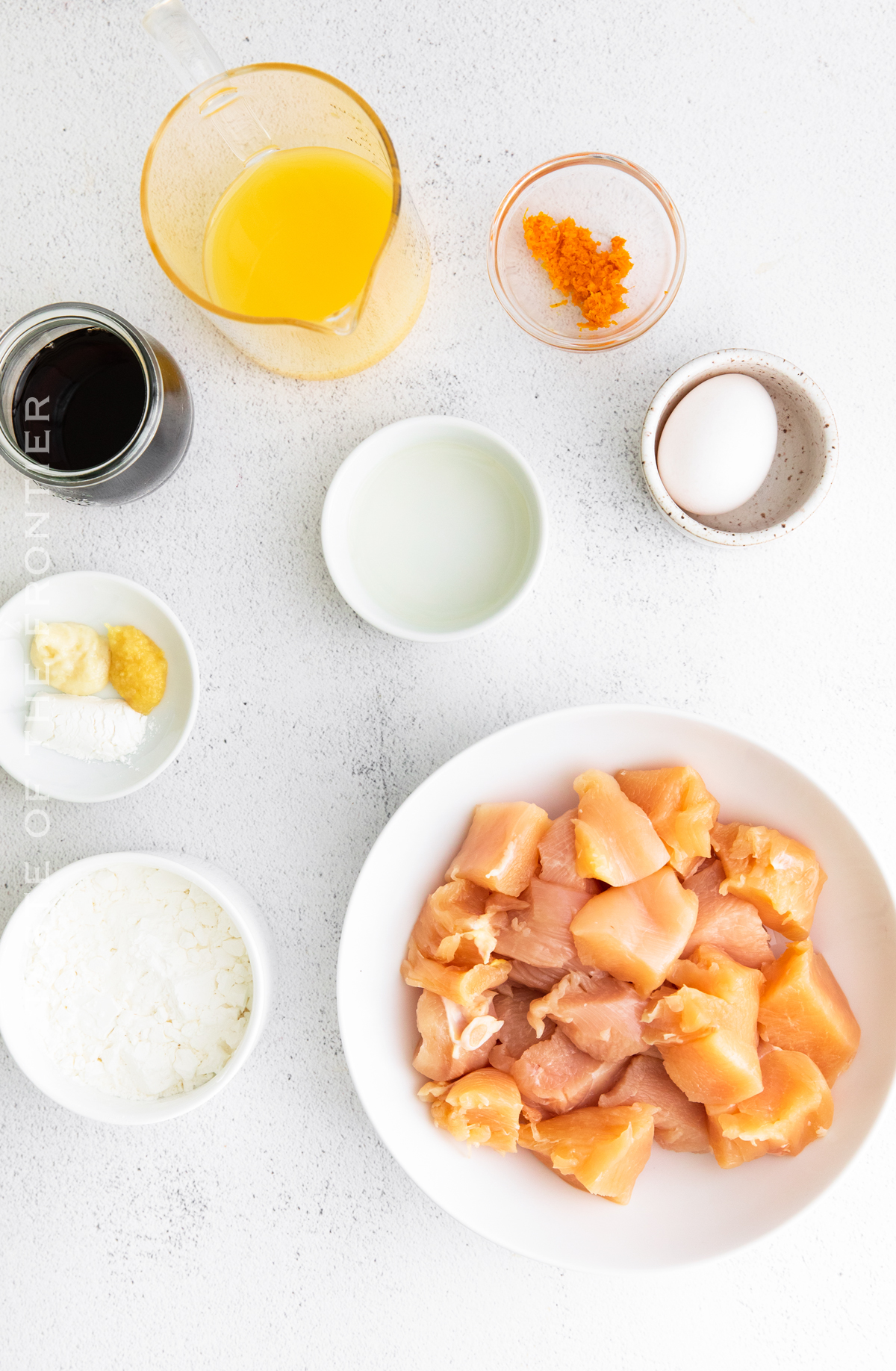 ingredients for Air Fryer Orange Chicken