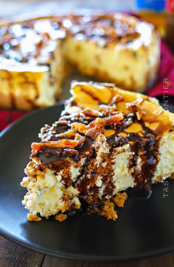 homemade cheesecake with caramel