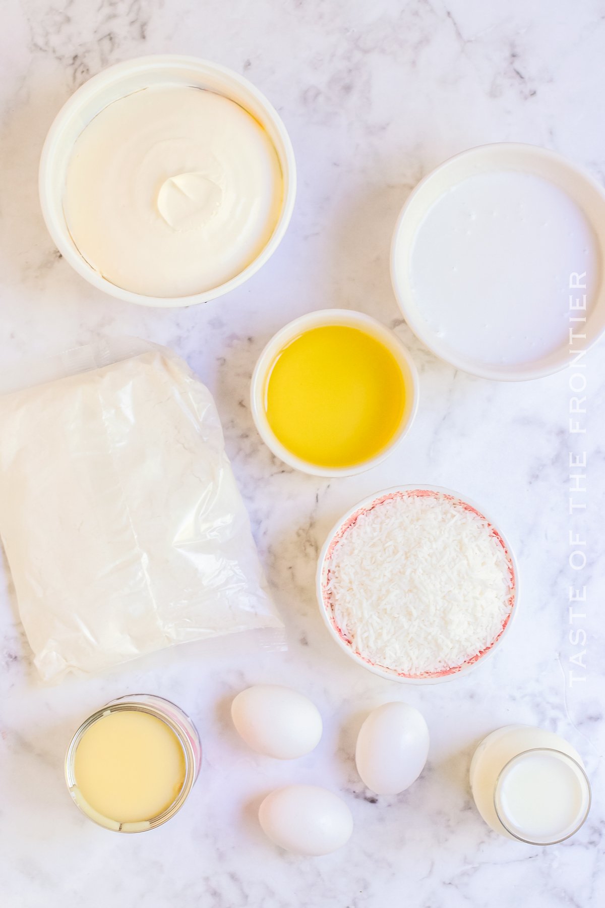 ingredients for Coconut Poke Cake