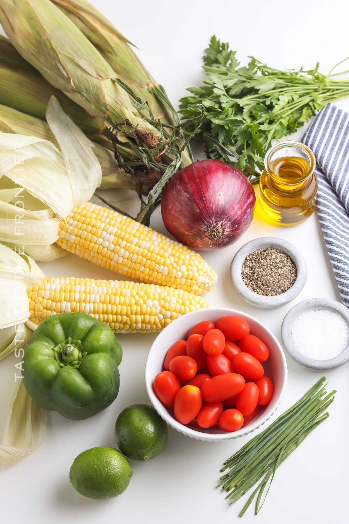 ingredients for Grilled Corn Salad