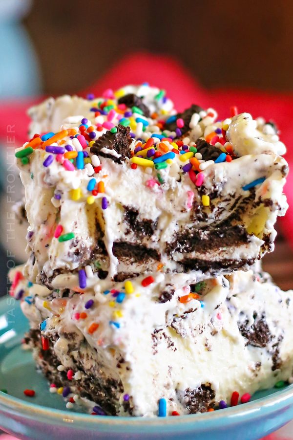 Cake Batter Oreo Cheesecake Dessert