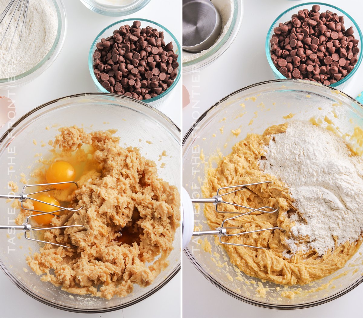 mixing cookie dough