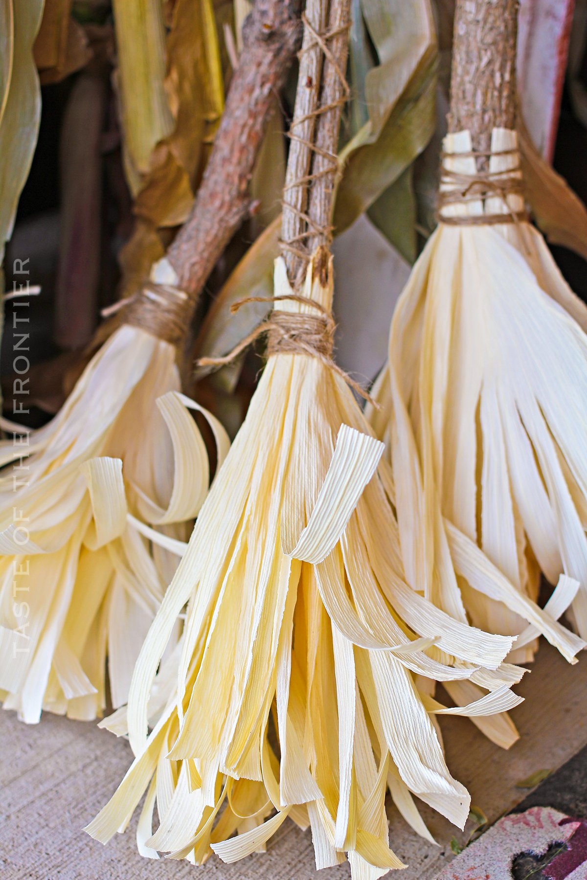 Brooms made from Corn Husk Craft