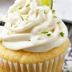 Easy Coconut Cupcakes with Lime Cream Cheese Frosting