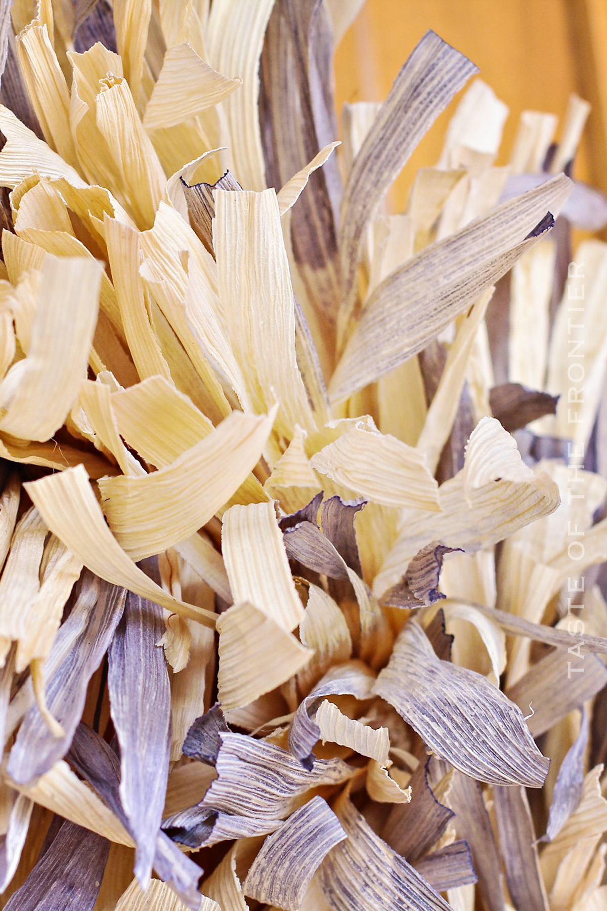 blue yellow corn husks