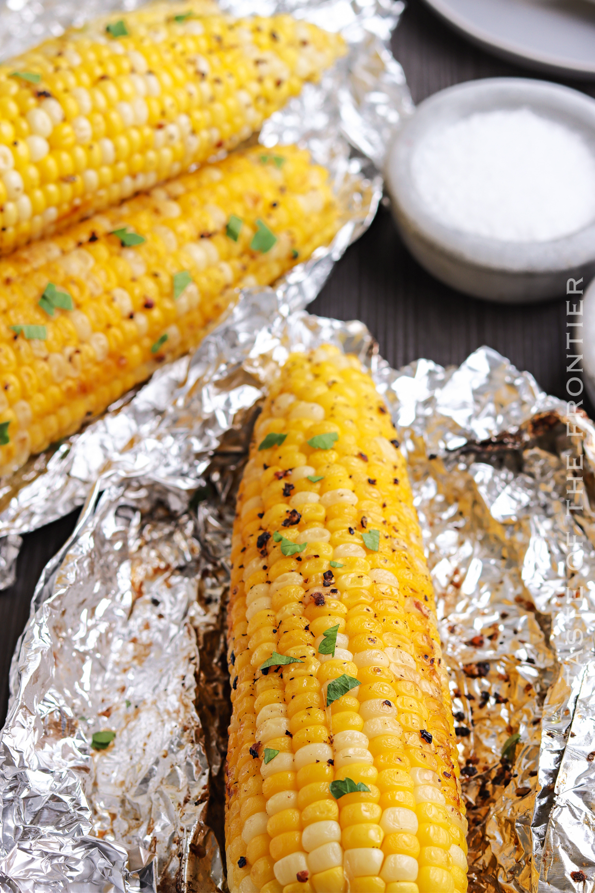 grilling corn in foil