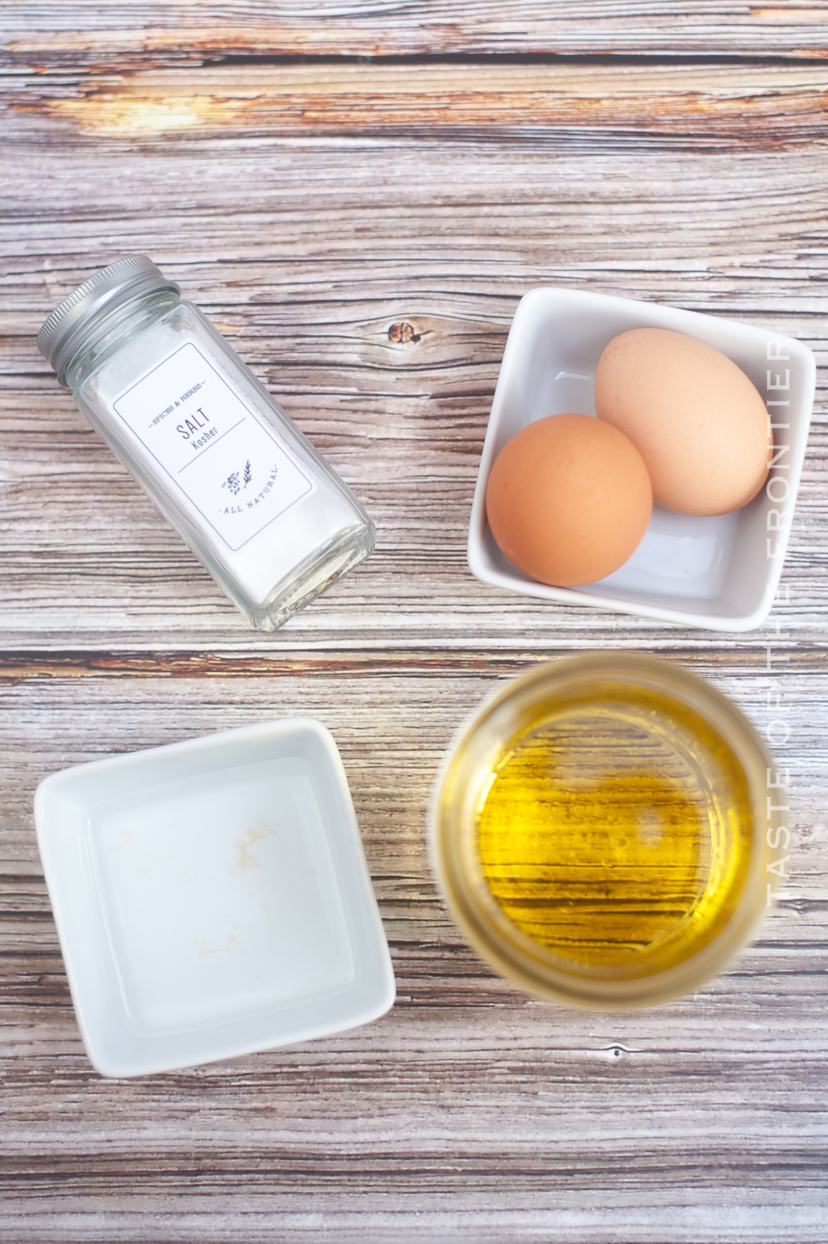 ingredients for Homemade Mayonnaise