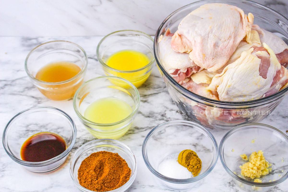 Ingredients for Jerk Chicken