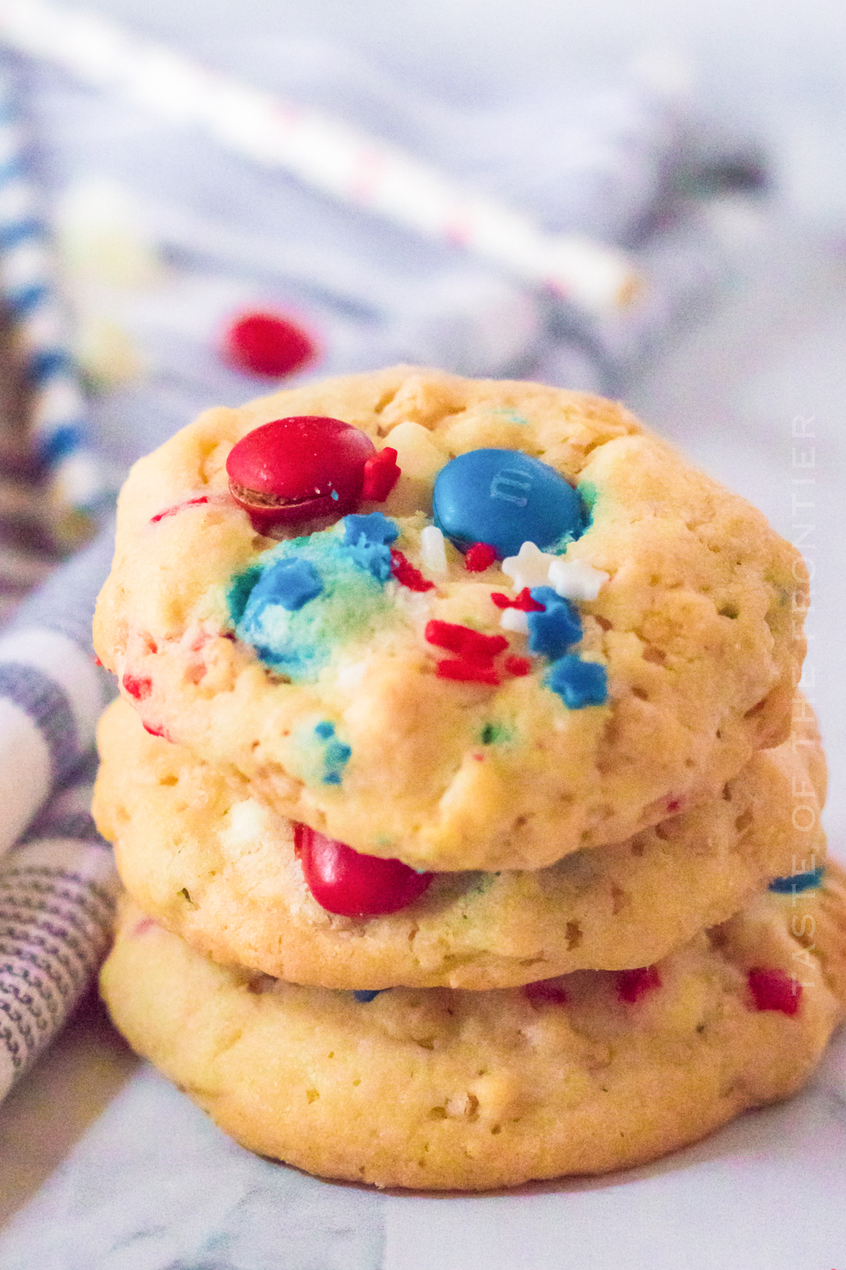 stack of krispie cookies