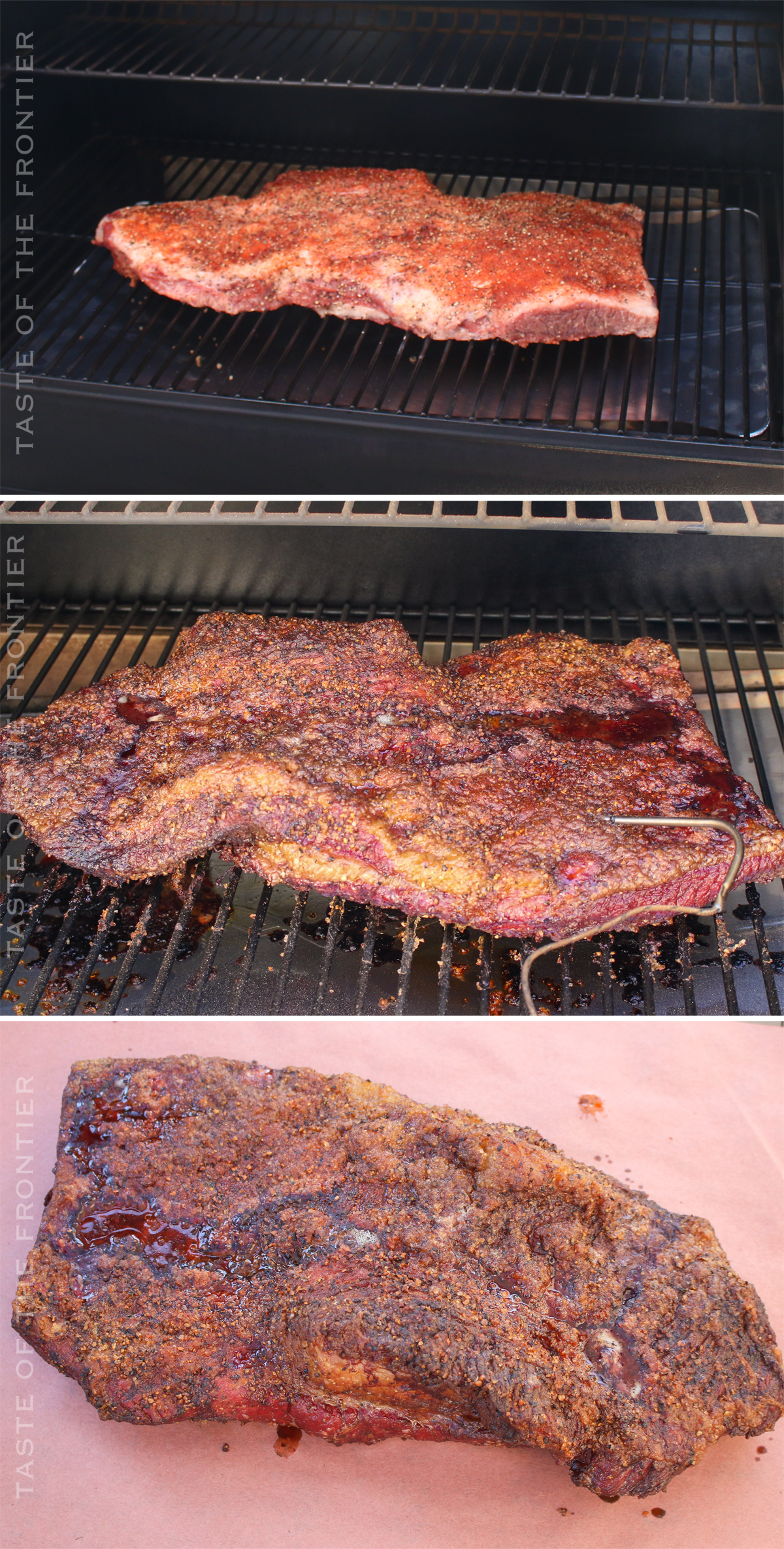 smoking brisket - wrapping