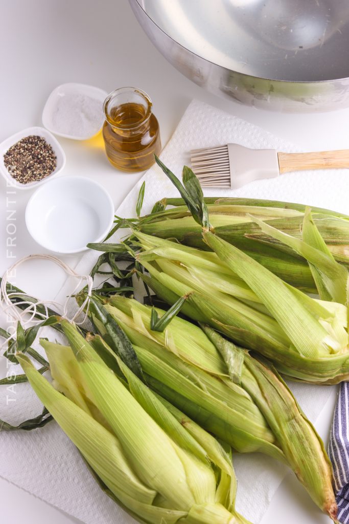 soaked corn on the cob