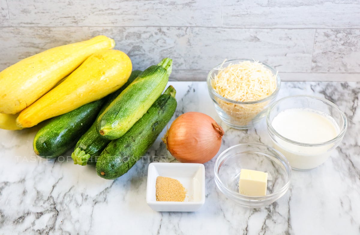 ingredients for Squash Casserole