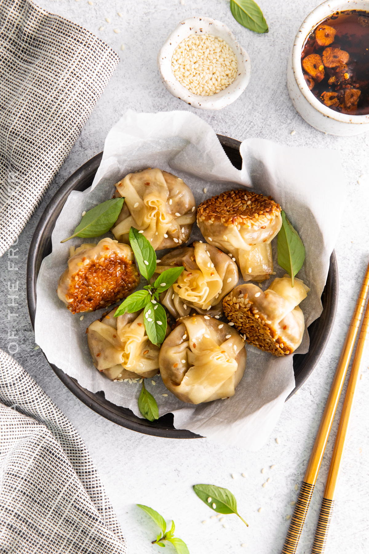 homemade Chinese dumpling dinner