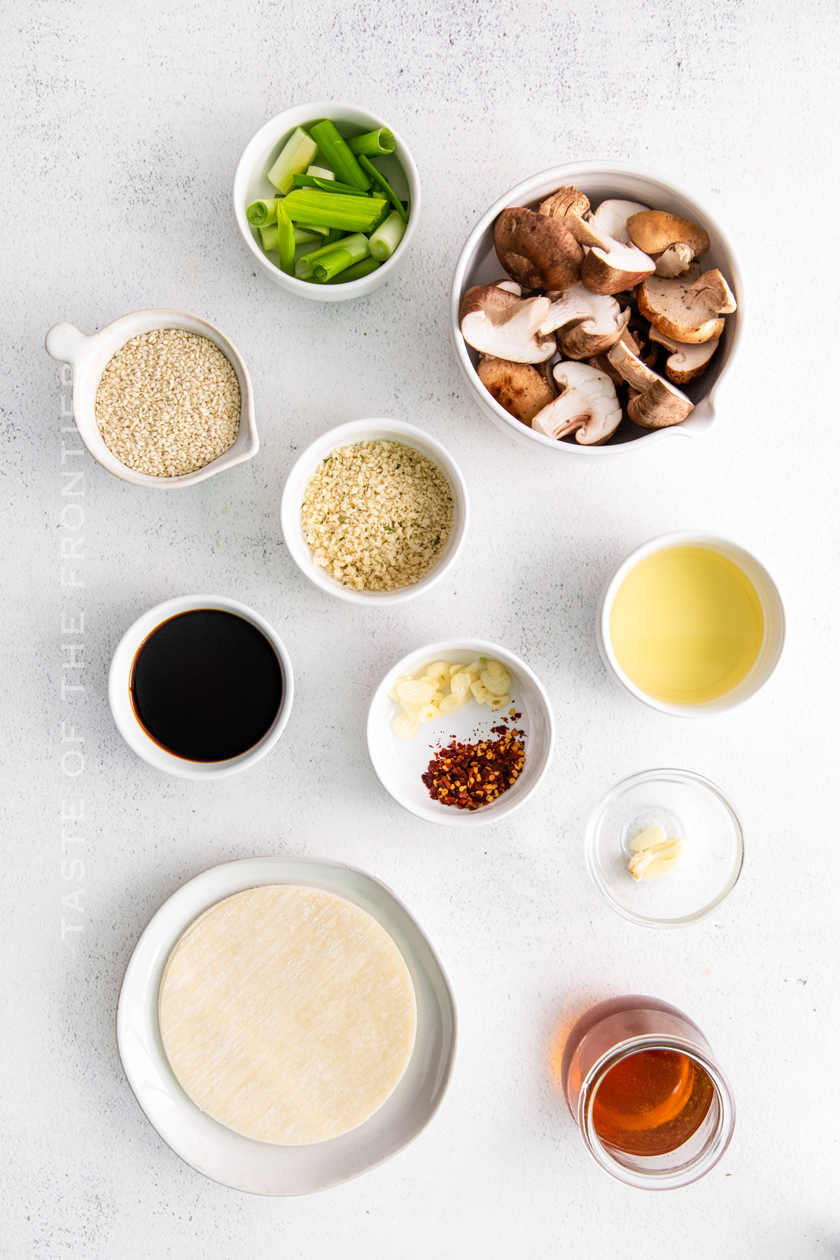 ingredients for Vegetarian Dumplings