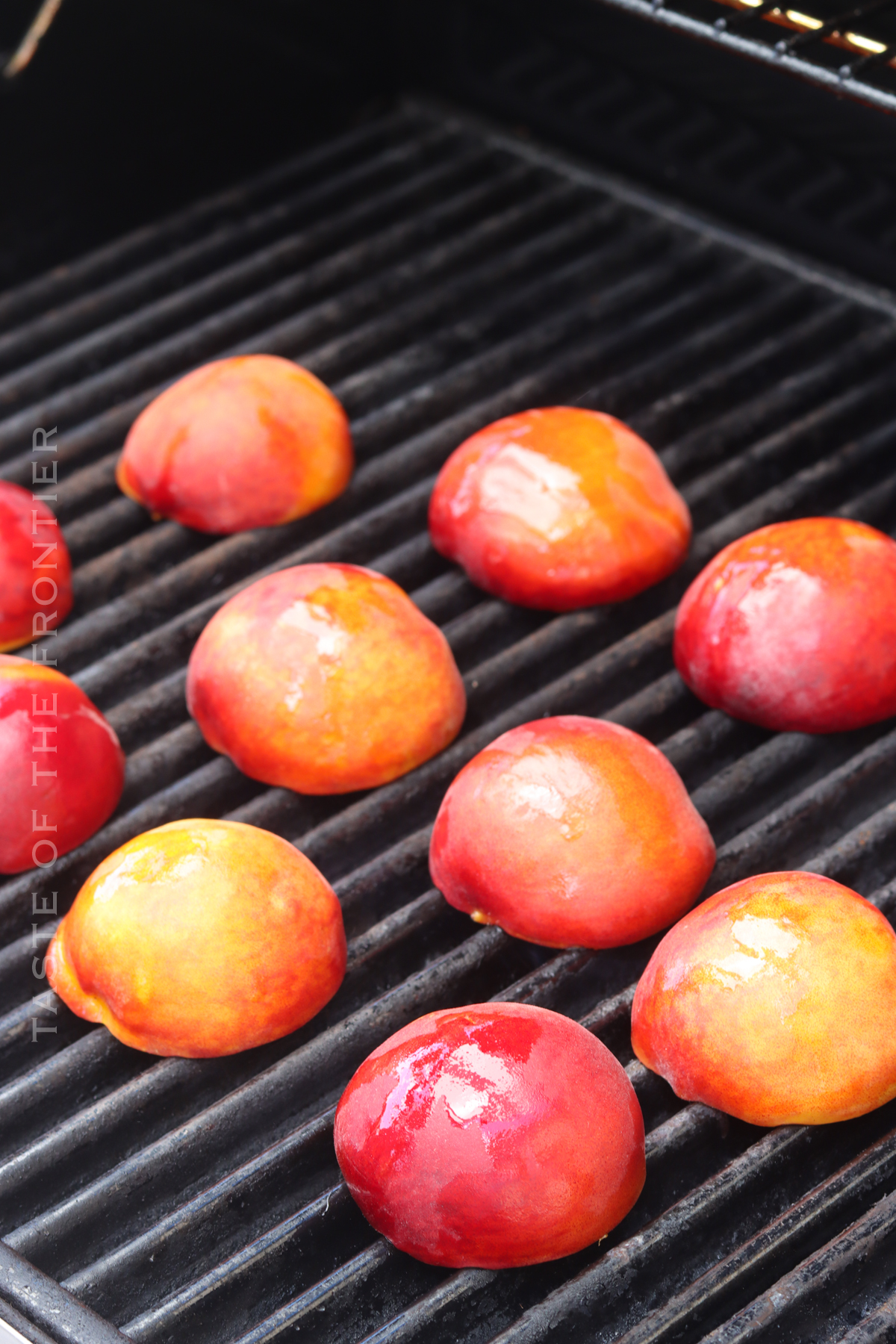 grilling summer peaches