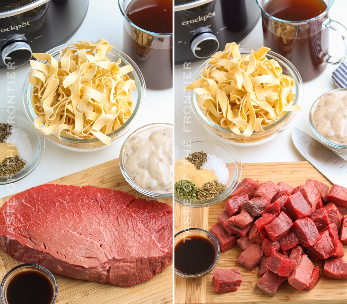 Ingredients for Beef and Noodles