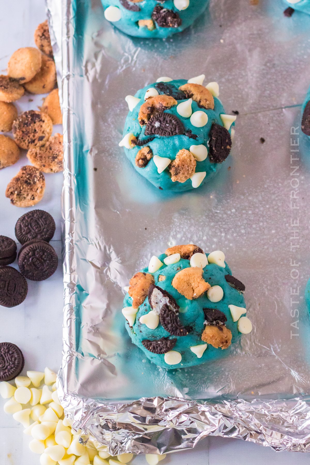 baking Cookie Monster Cookies