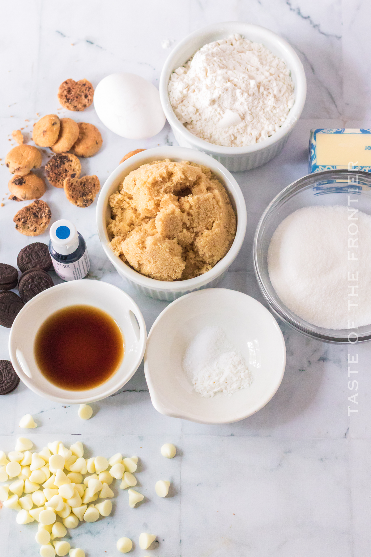 ingredients for Cookie Monster Cookies