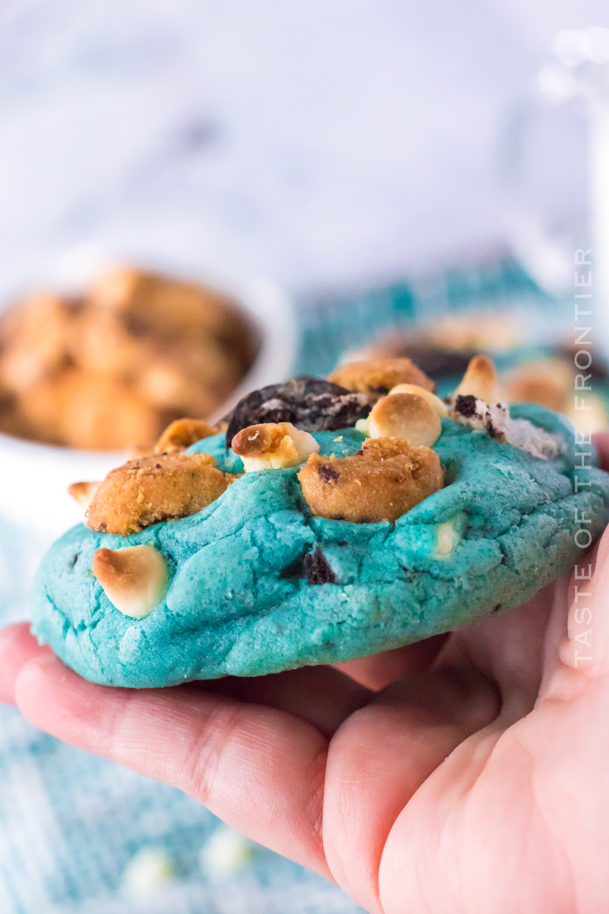 no-chill Cookie Monster Cookies