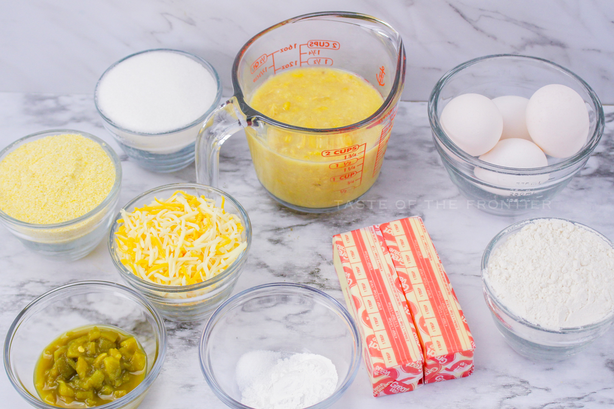 ingredients for Mexican Cornbread