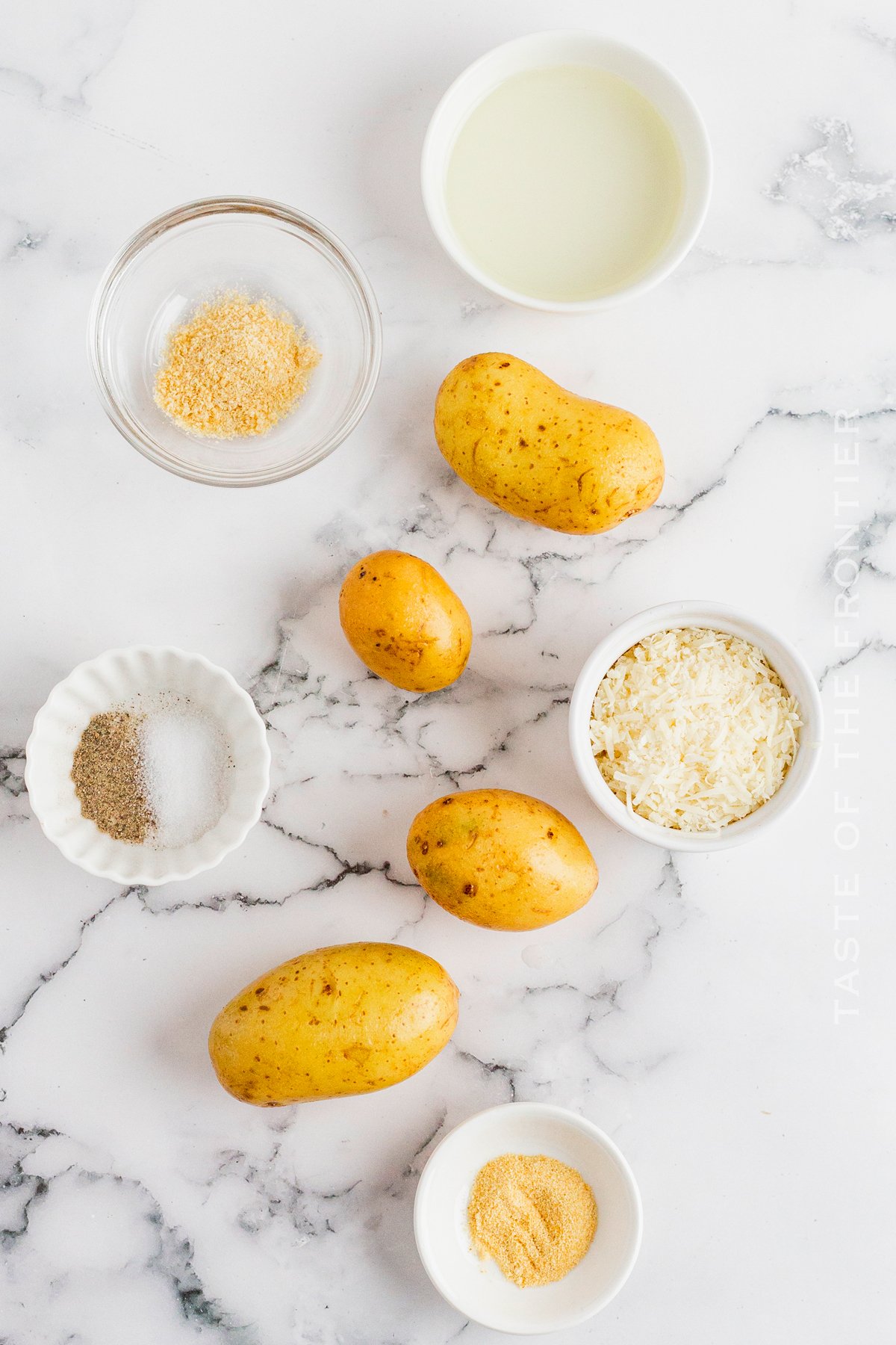 ingredients for Air Fryer Parmesan Roasted Potatoes