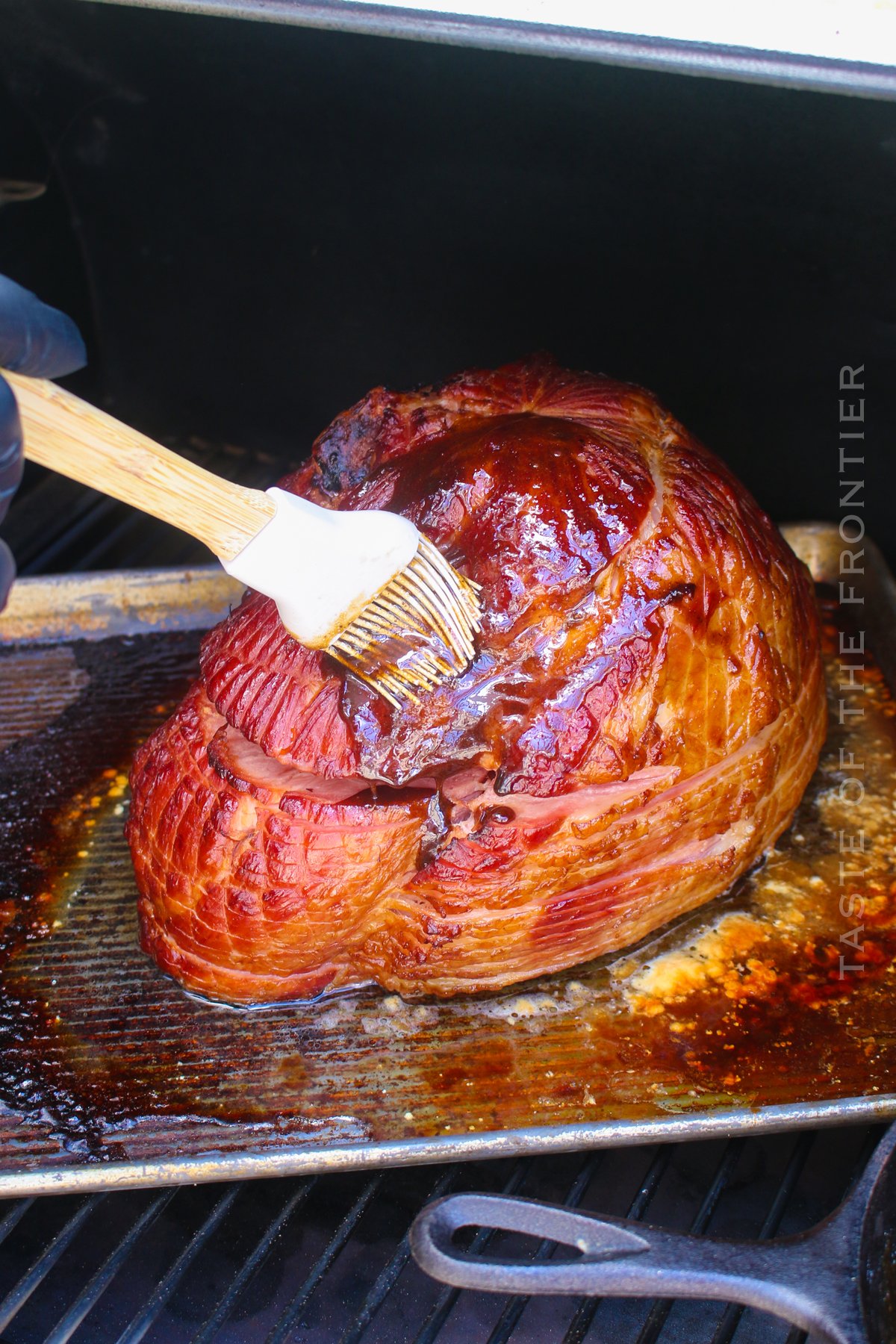 Smoked Ham With Brown Sugar Ham Glaze - Grilling, Smoking, Living