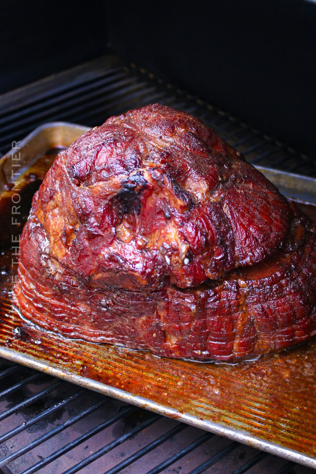 Cooking ham on the Traeger