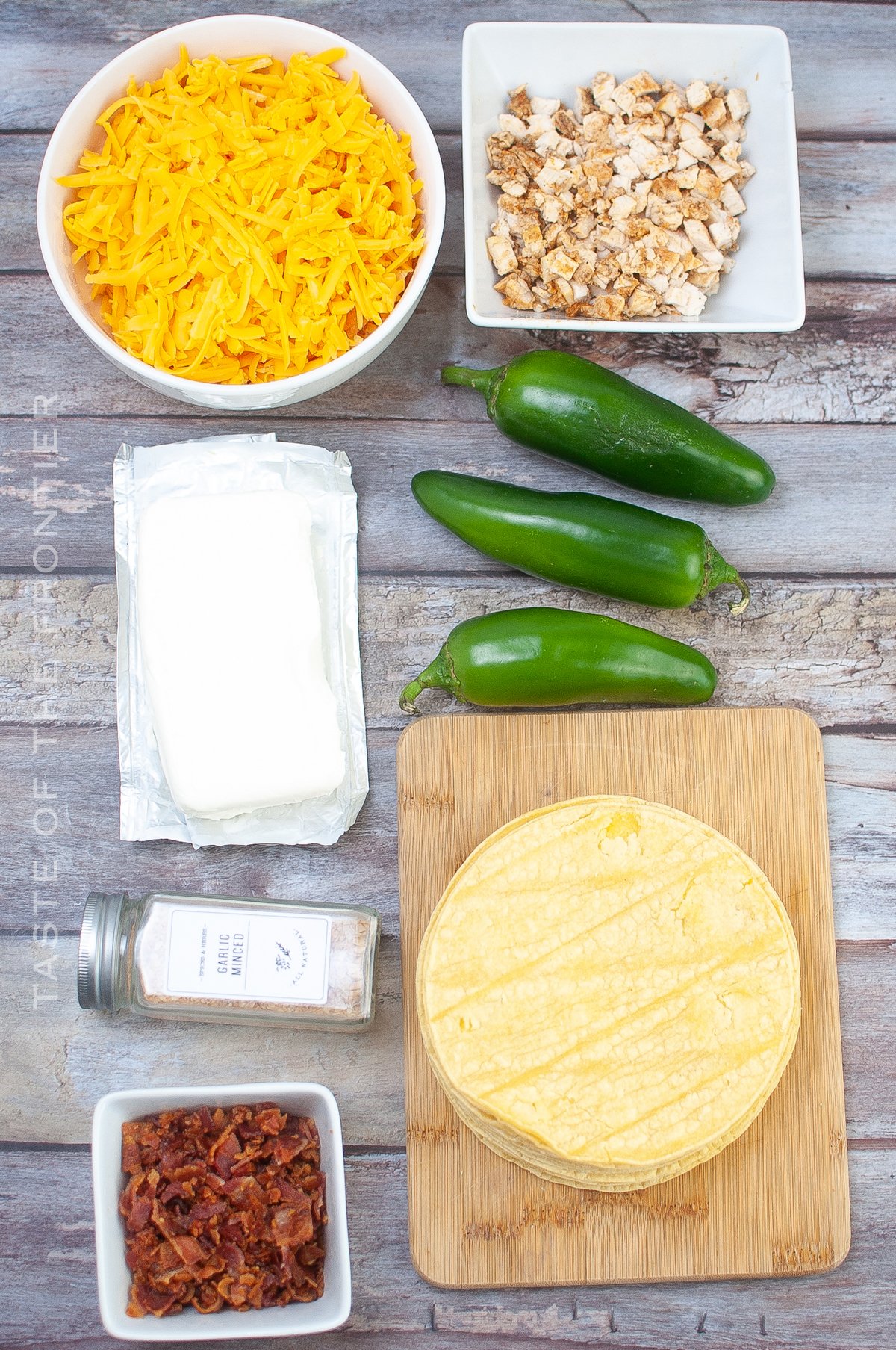 Ingredients for Air Fryer Taquitos