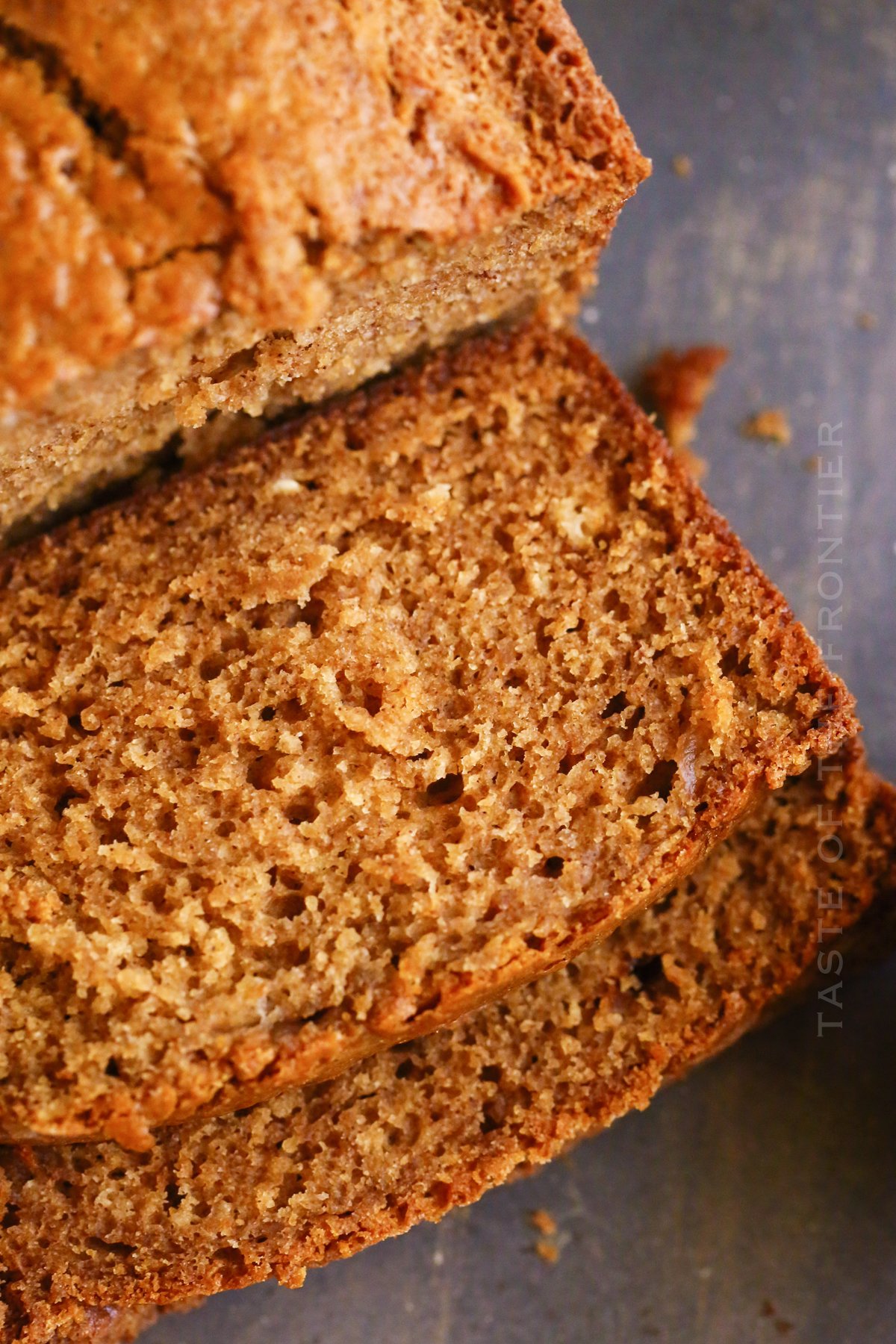 slice of quick bread - apple cinnamon