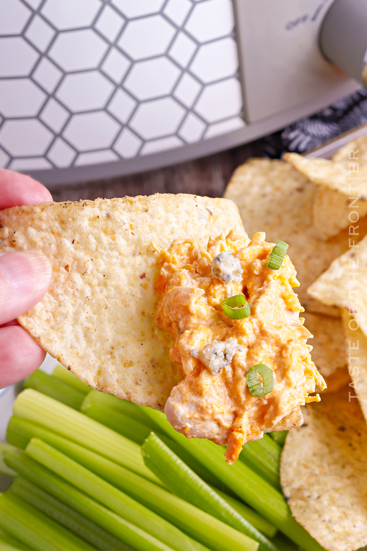 Crockpot Buffalo Chicken Dip