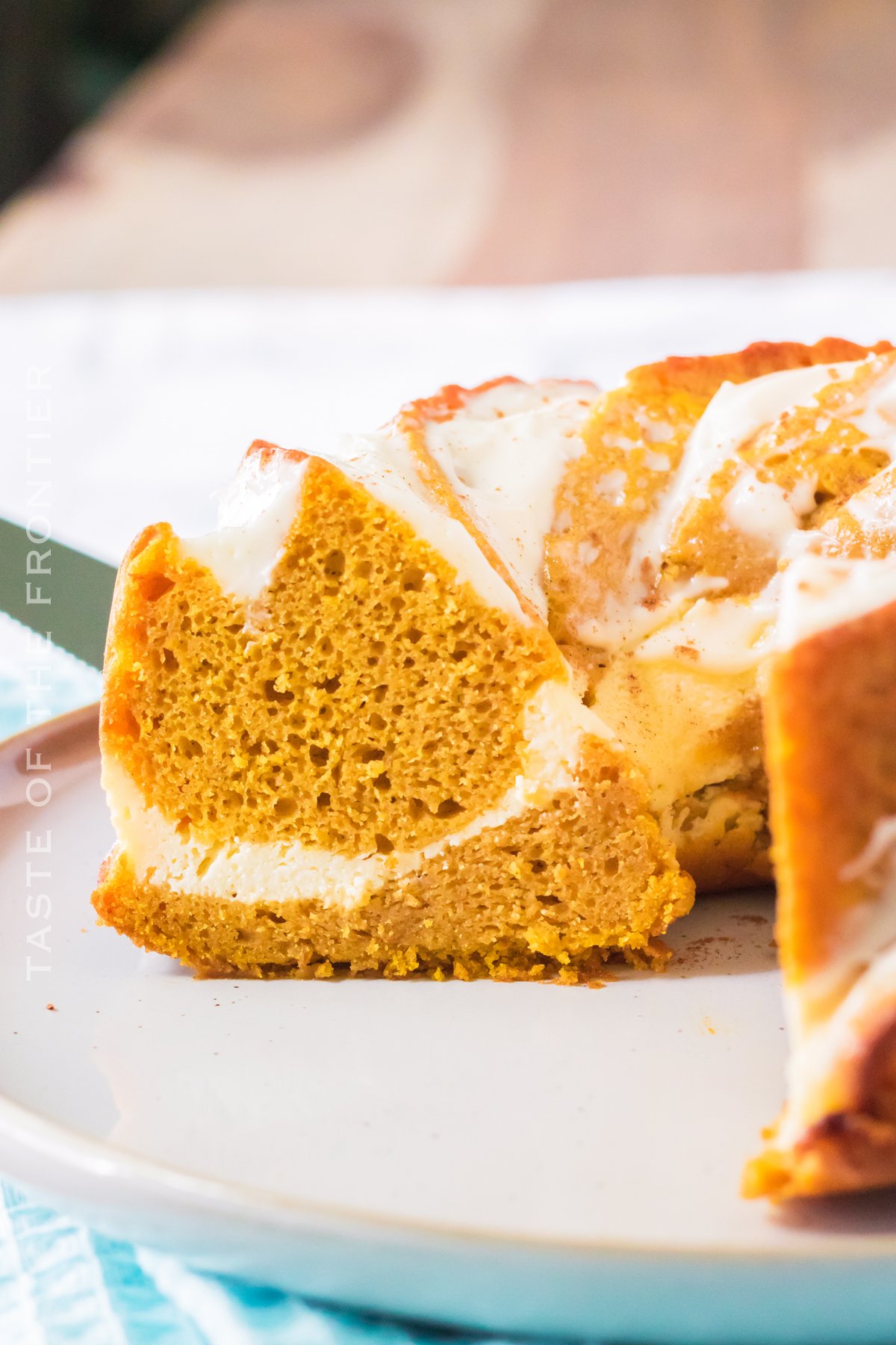 Pumpkin Bundt Cake with Cheesecake Filling