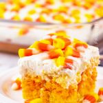 Candy Corn Poke Cake