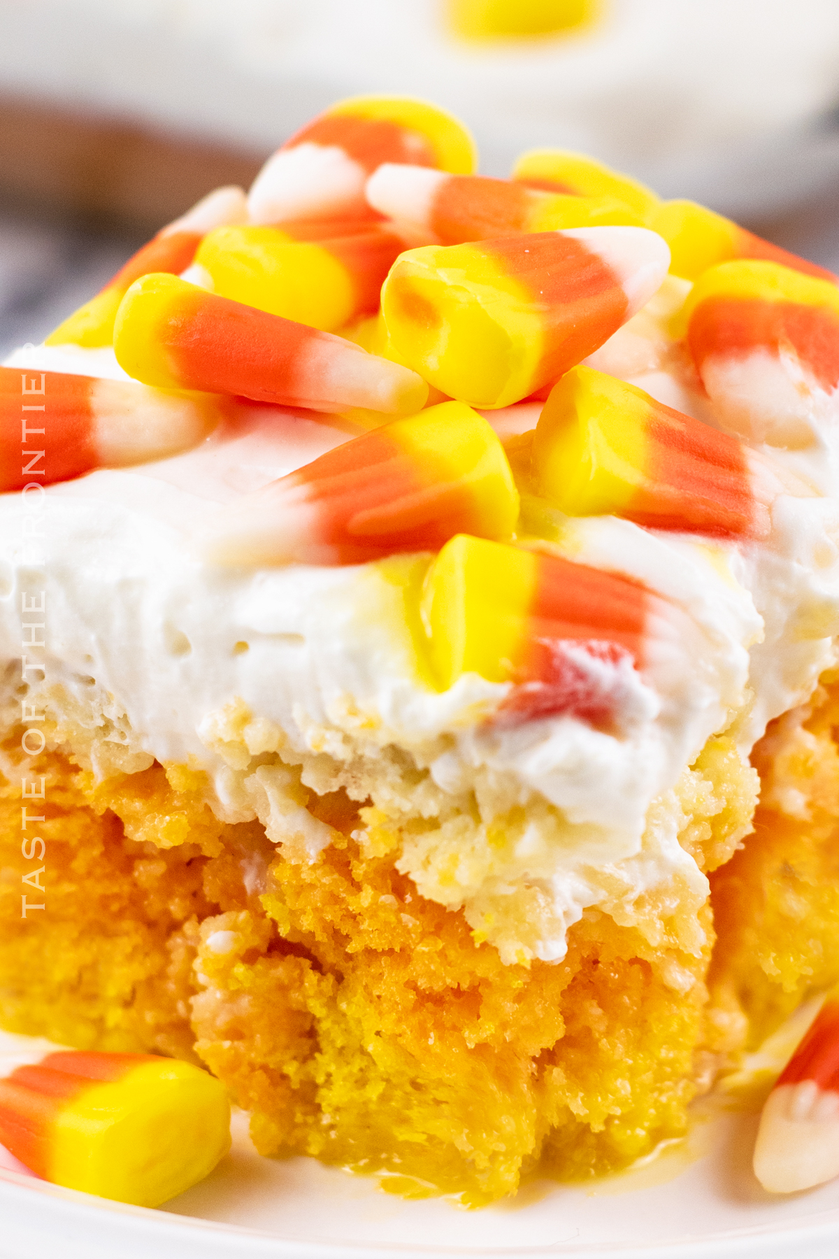 Recipe for Candy Corn Poke Cake