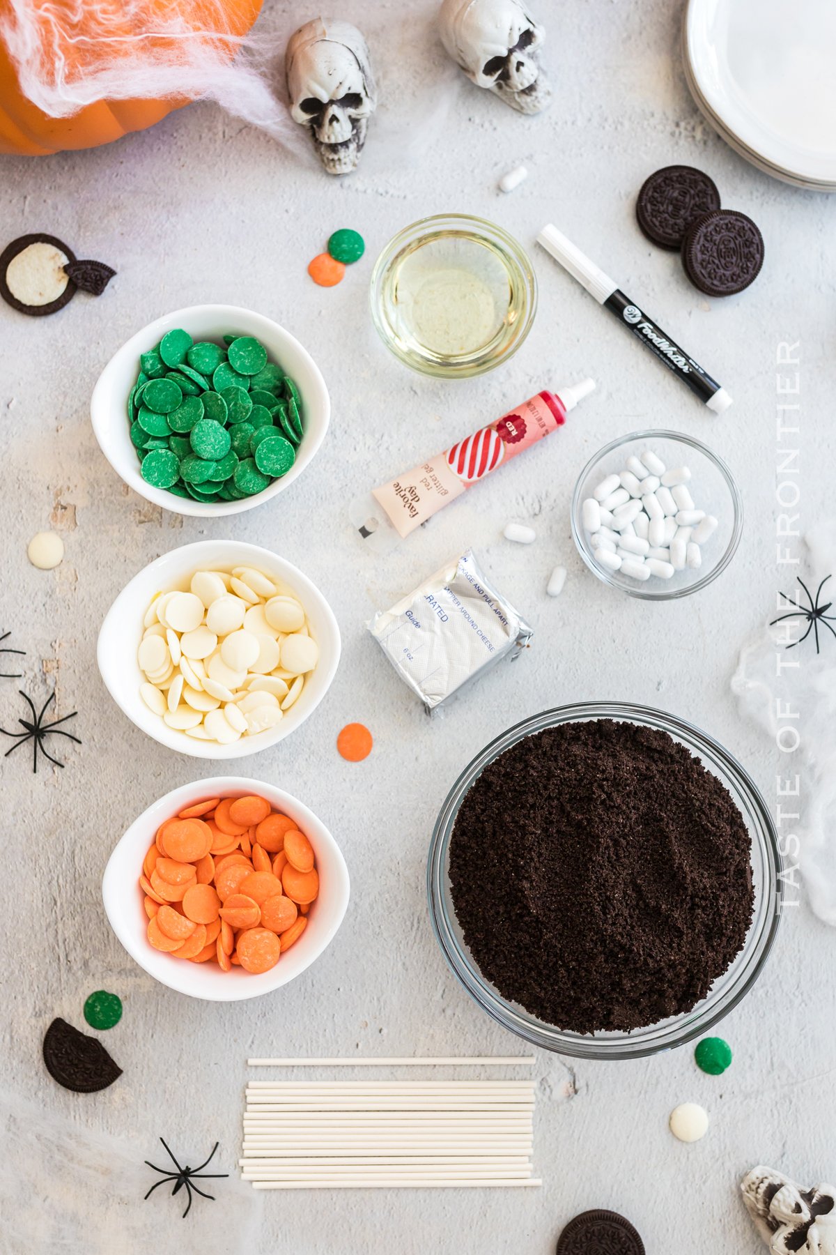 Ingredients for Halloween Oreo Balls