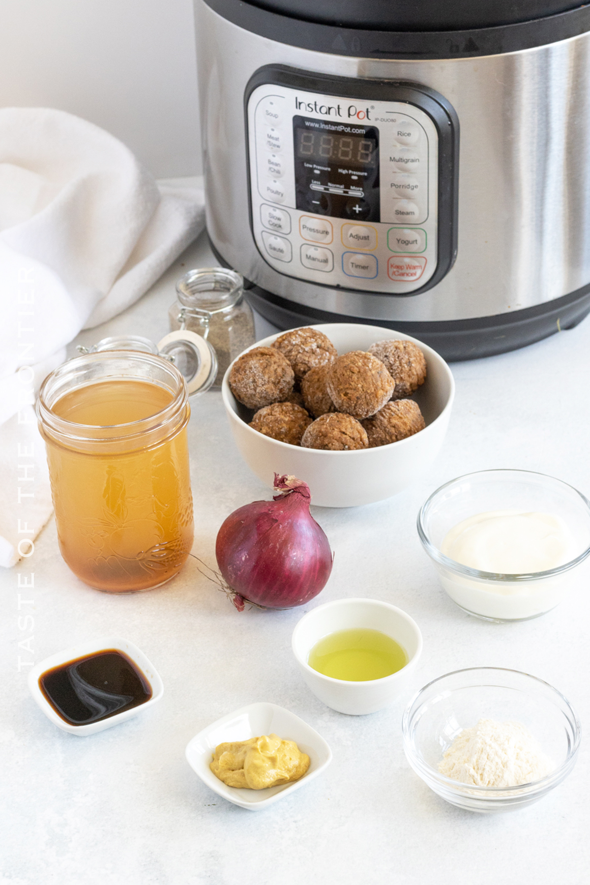 Ingredients for Instant Pot Swedish Meatballs