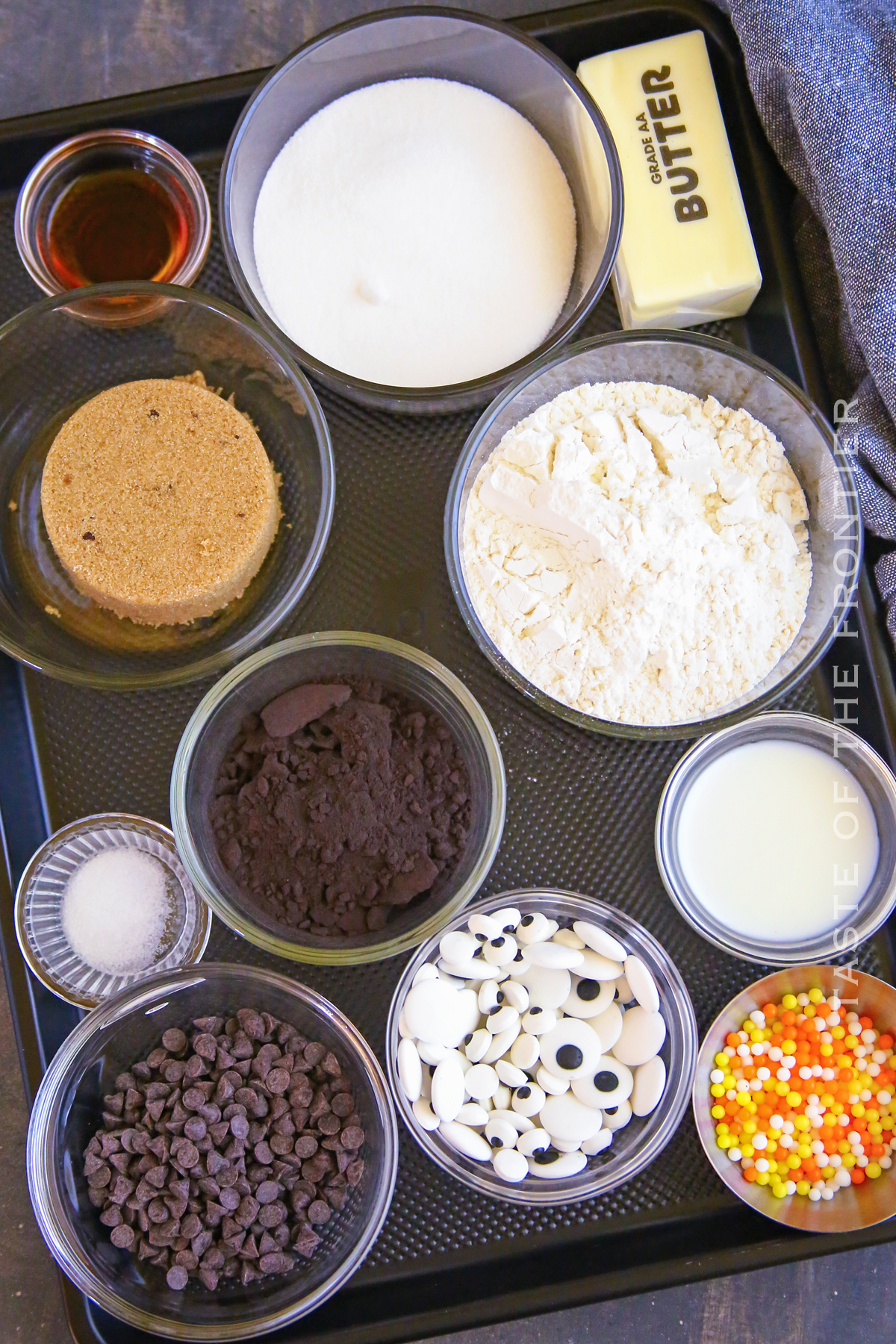 Ingredients for Halloween Cookie Dough