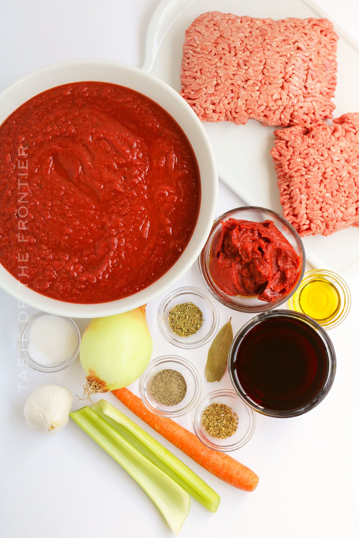 Ingredients for Easy Bolognese Recipe