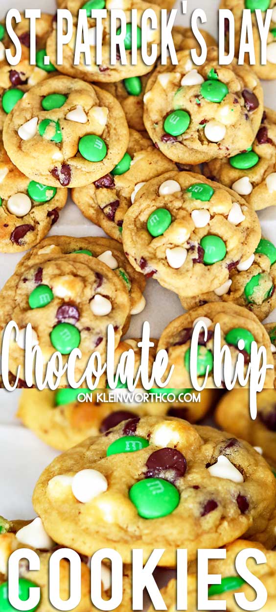 St. Patrick’s Day Mint Chocolate Chip Cookies