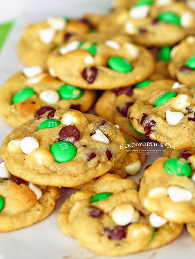 Mint St. Patrick’s Day Mint Chocolate Chip Cookies