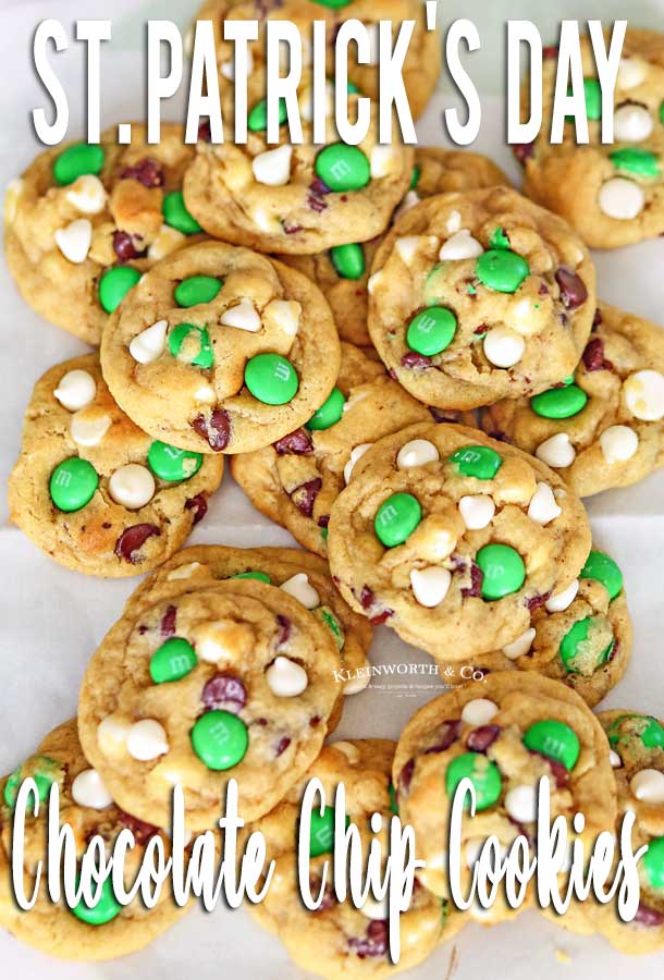 St. Patrick’s Day Mint Chocolate Chip Cookies