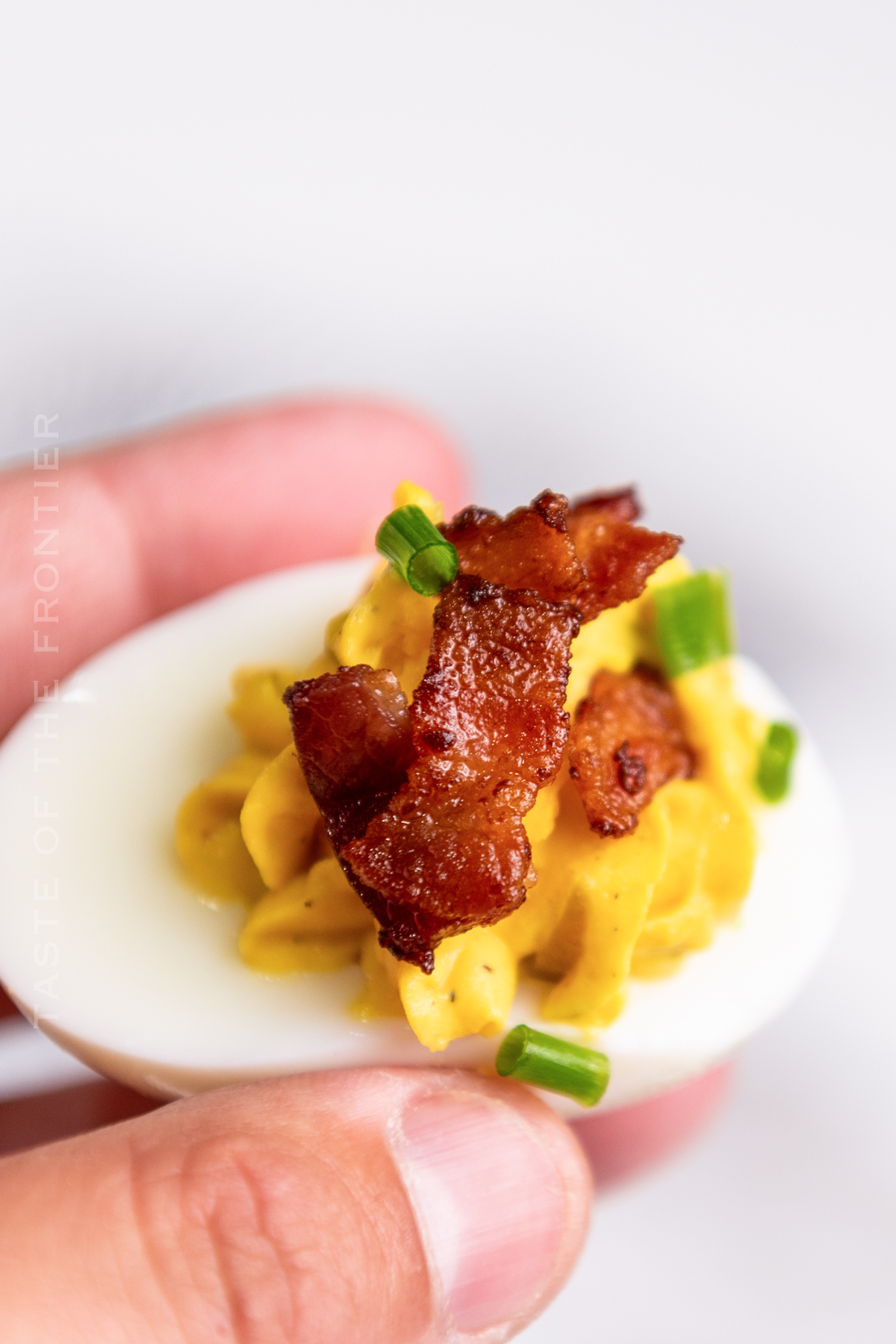egg appetizer with bacon