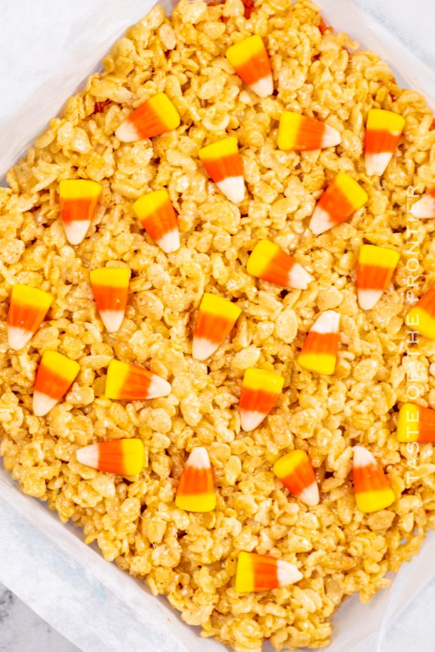 Candy Corn Rice Krispie Treats Taste of the Frontier