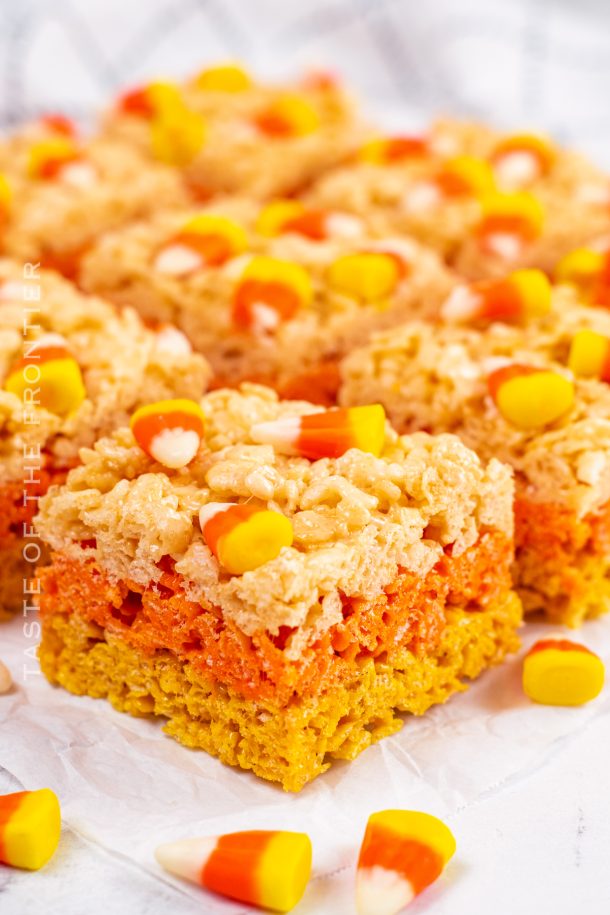 Candy Corn Rice Krispie Treats Taste of the Frontier