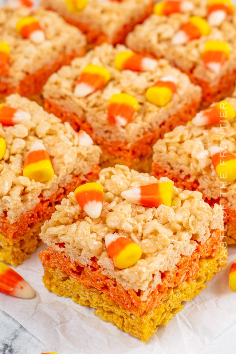 Candy Corn Rice Krispie Treats Taste of the Frontier