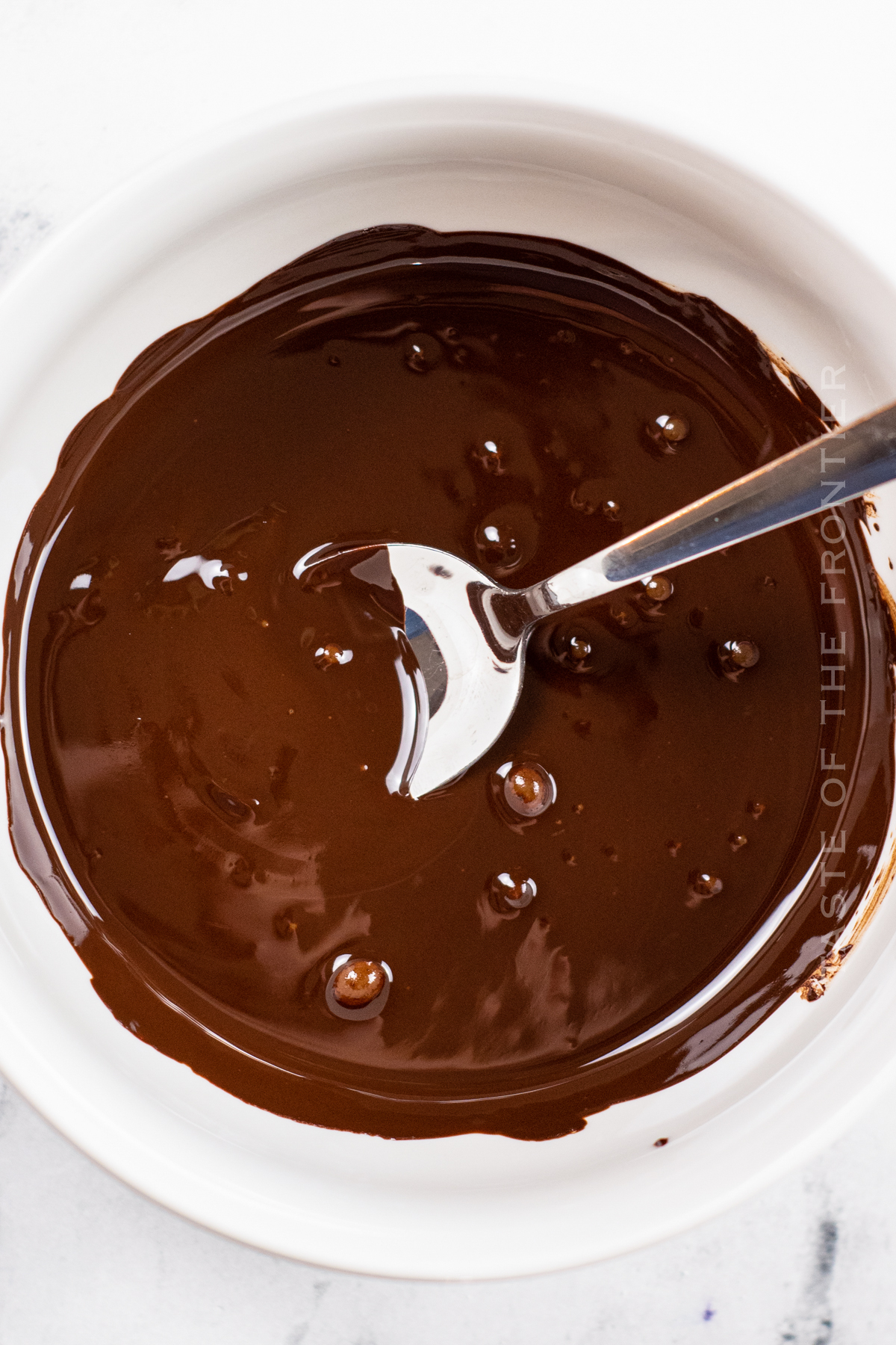 melted chocolate for cupcakes