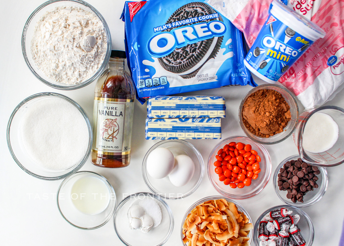 ingredients for Owl Cupcakes