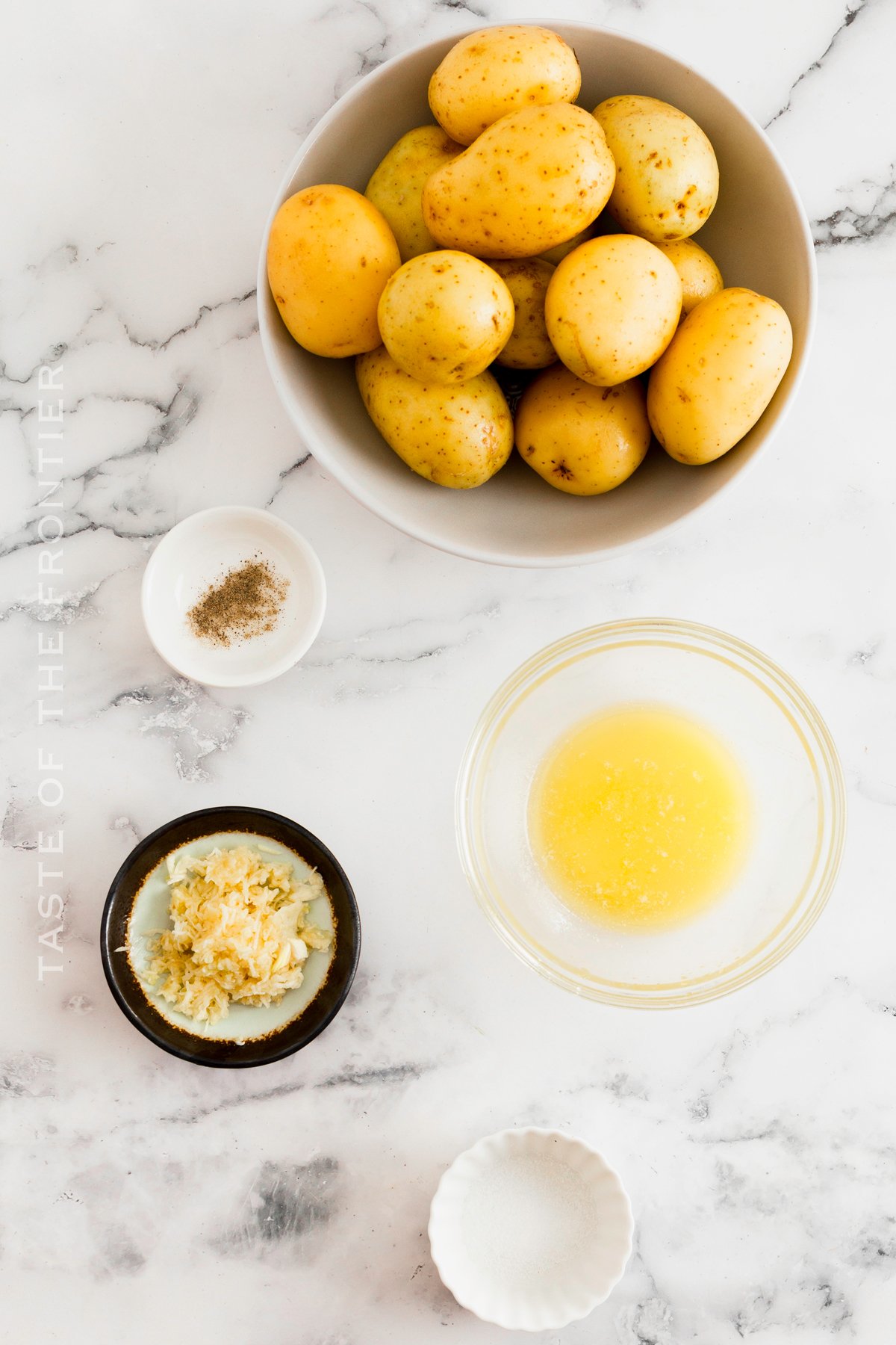 ingredients for Smashed Potatoes