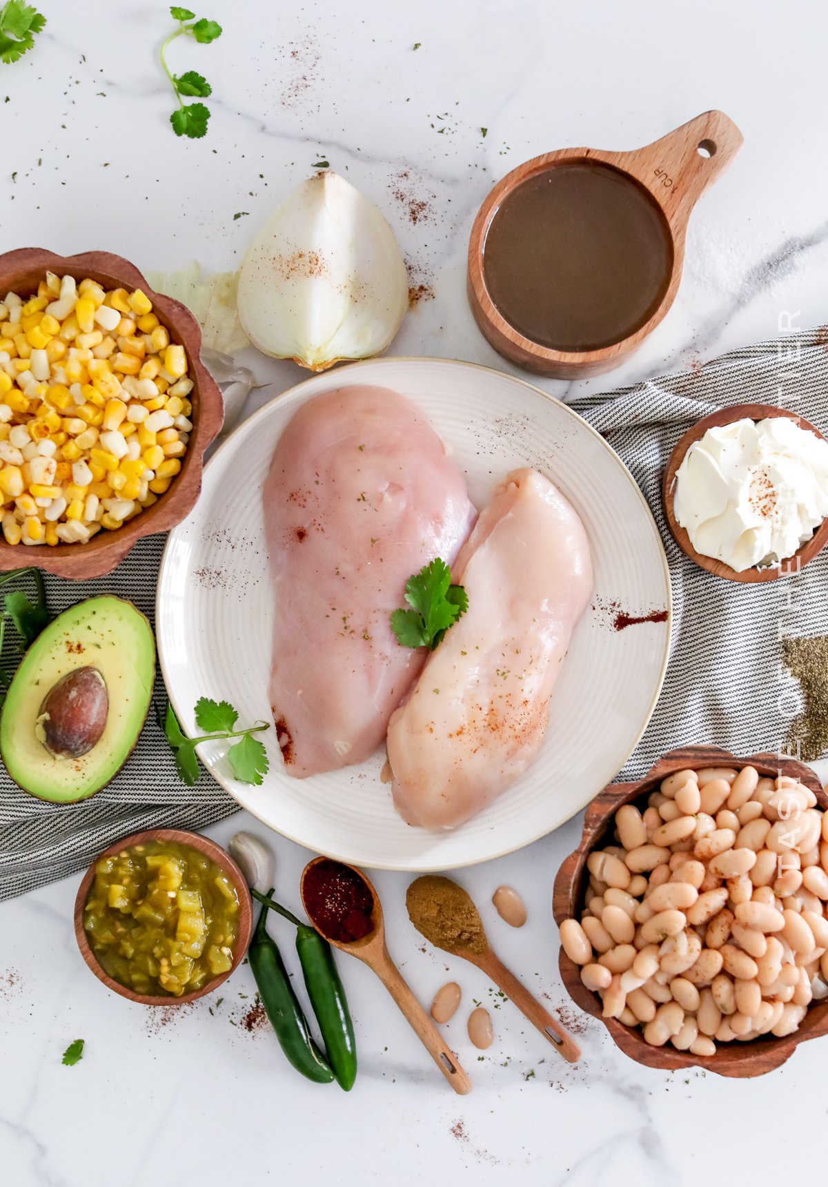 ingredients for Instant Pot White Chicken Chili