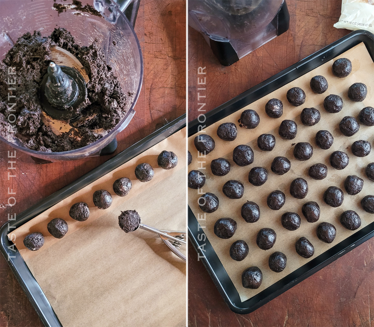 rolling the inside truffle mixture